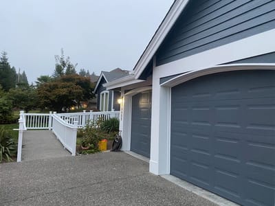 Exterior view of the facility with path and entrance