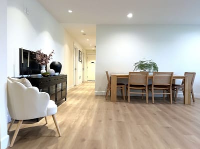 Bright and spacious interior with modern furniture