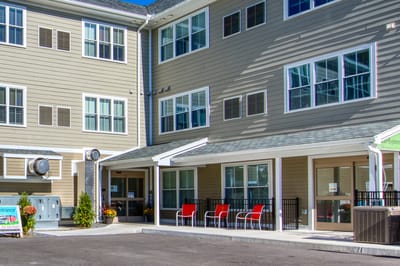 Exterior view of the Samuel F. Vilas Home building entrance