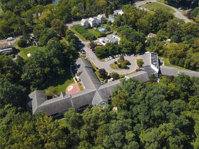 Aerial view of the Eliot at Catskill facility and surrounding area