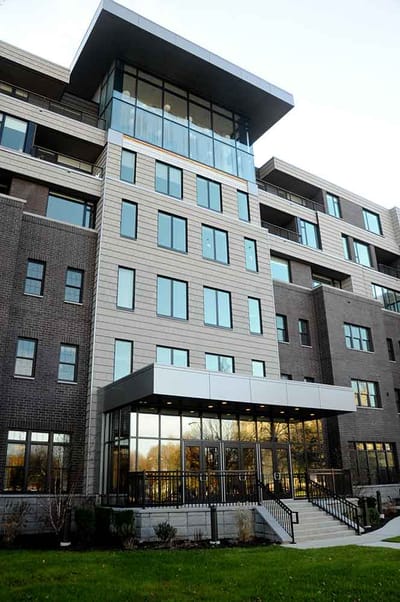Exterior view of the Canterbury Woods building