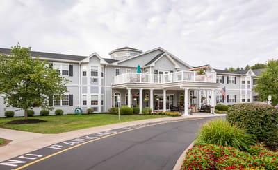 Exterior view of Seabury Woods with landscaping