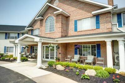 Exterior view of the Evergreen Place assisted living facility