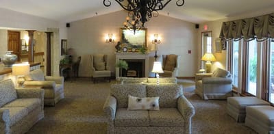 Bright and welcoming common area with comfortable seating