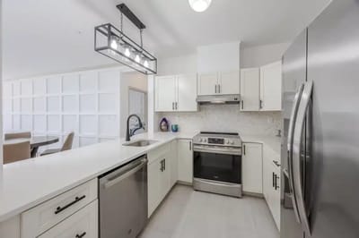 Modern kitchen in an assisted living facility
