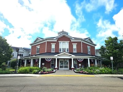 Exterior view of a residential-style senior living facility
