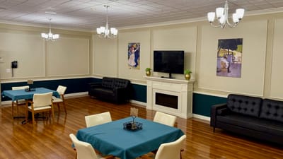 Interior common area with seating and décor