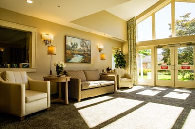 Bright and inviting common area with comfortable seating