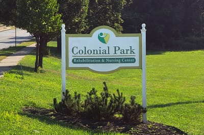 Sign for Colonial Park Rehabilitation and Nursing Center