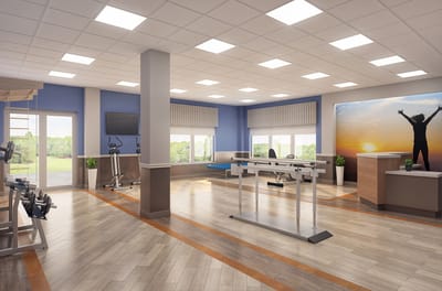 Bright and spacious rehabilitation gym