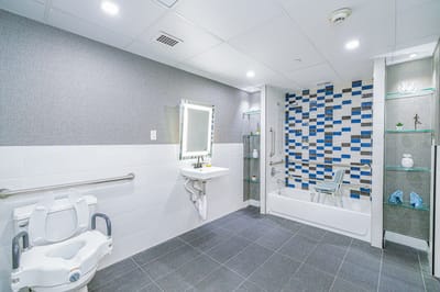 Modern bathroom in a nursing facility