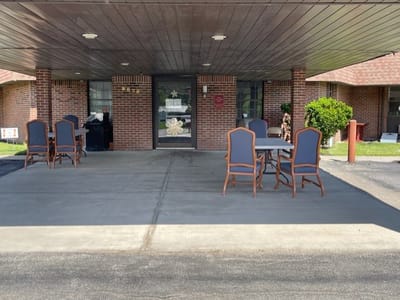 Entrance area of Houghton Rehabilitation and Nursing Center