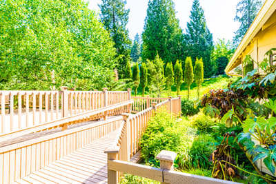 Beautiful outdoor pathways surrounded by greenery
