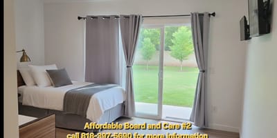 Bright resident room with garden view