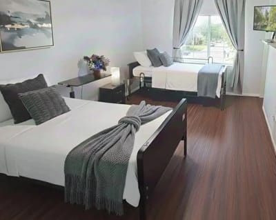 Interior view of a shared resident room