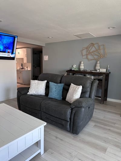 Cozy living area with seating and TV