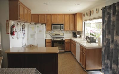 Interior view of a kitchen area in a facility