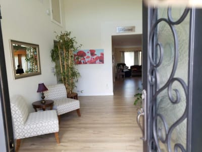 Welcoming interior view of the facility's entry area