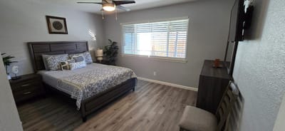 Cozy private resident room with a bed and window