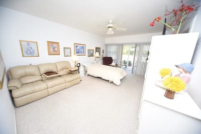 Cozy private resident room with comfortable furniture