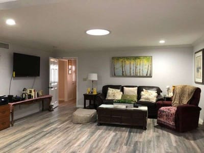 Comfortable lounge area with seating and decor