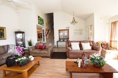 Bright common area with comfortable seating