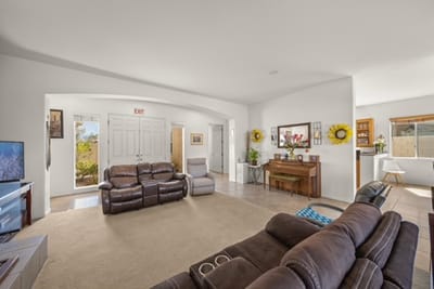 Bright interior common area with comfortable seating