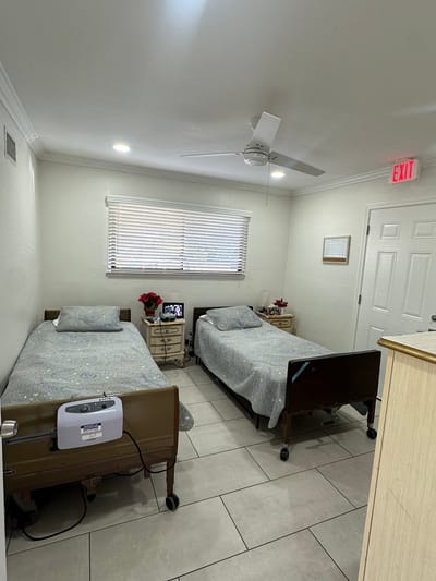 Shared resident room with two beds