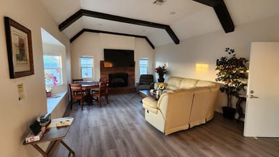 Cozy common area with seating and decor