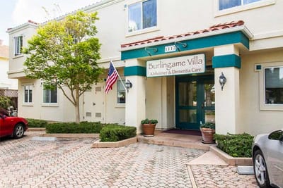 Exterior view of Burlingame Villa facility entrance