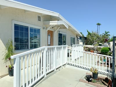Exterior view of Clairemont Guest Home with outdoor space