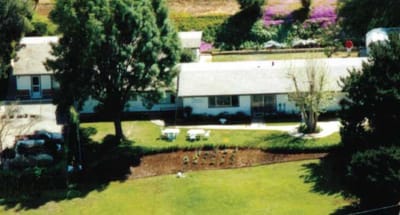 Aerial view of the Country Rose Estate Memory Care facility