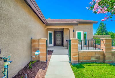 Front entrance of a residential senior care facility