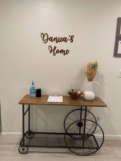 Welcoming reception area at Danica's Home