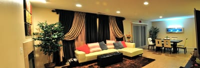 Cozy interior of a common area with seating and decor