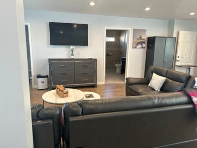Cozy seating area in a facility's common room