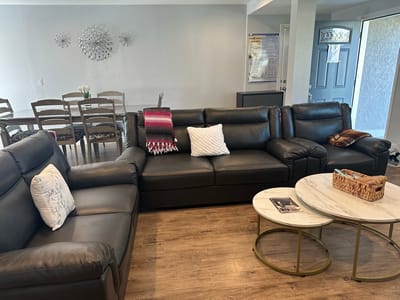 Comfortable seating area in a common room