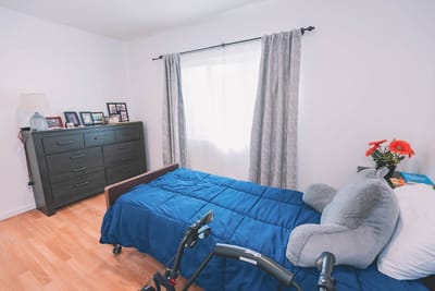 Cozy private resident room with accessible features
