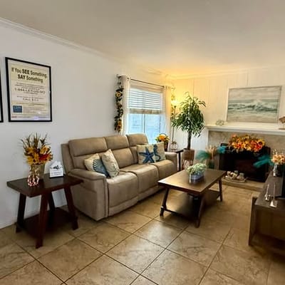 Cozy interior common area with comfortable seating