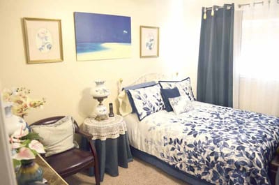 Cozy bedroom in a senior living facility