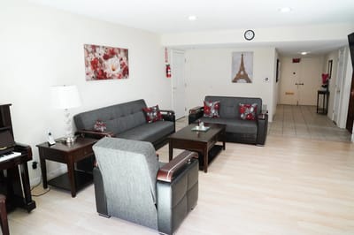 Interior common area with seating and decorations