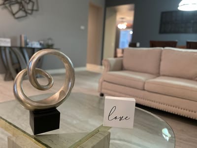 Stylish décor in a comfortable living area