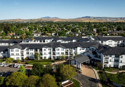 Aerial view of the Heritage Estates facility and surrounding area
