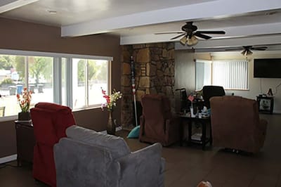 Common area with seating and natural light
