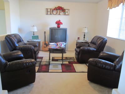 Cozy living room with chairs and decor