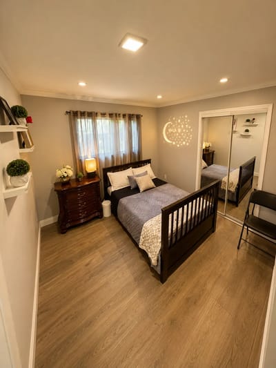 Cozy private resident room with tasteful decor
