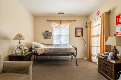 Cozy interior of a resident's room with natural light