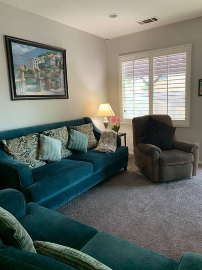 Cozy living area with comfortable seating and decor