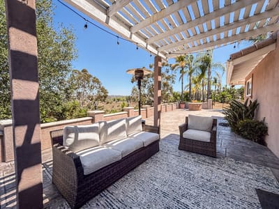 Outdoor seating area with beautiful view