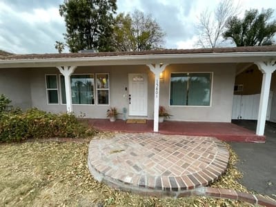 Front entrance of a residential assisted living facility